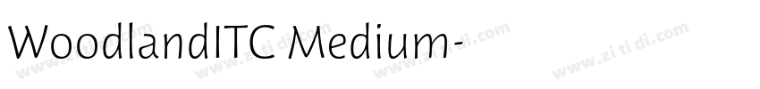 WoodlandITC Medium字体转换
